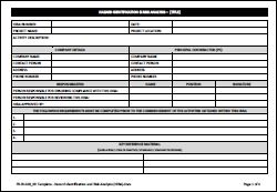 FR-RI-028_00 Template - Hazard Identification and Risk Analysis (HIRA) Page 1 of 4