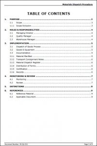 Material Dispatch Procedures.pdf Procedure - Materials Dispatch - Workplace Health and Safety ...