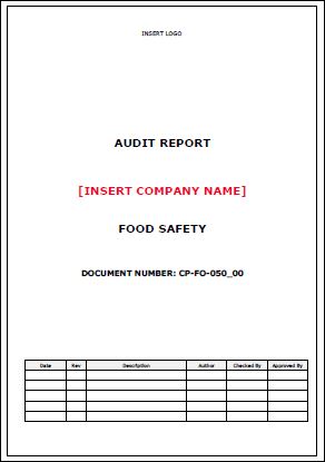 Audit – Food Safety