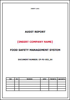 Audit – Food Safety Management System
