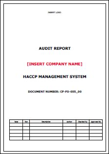 Audit – HACCP Management System