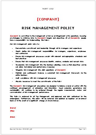 Policy – Risk
