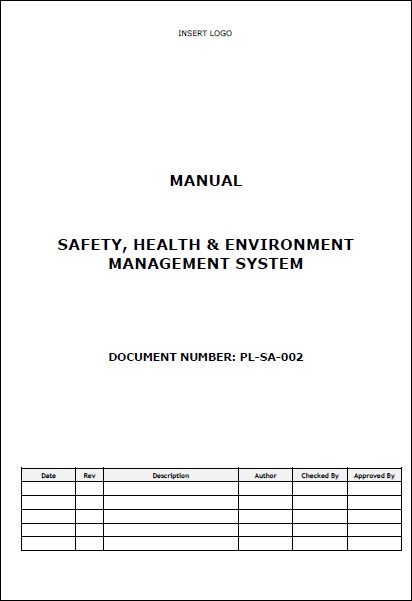 Manual – Safety, Health and Environment Management System