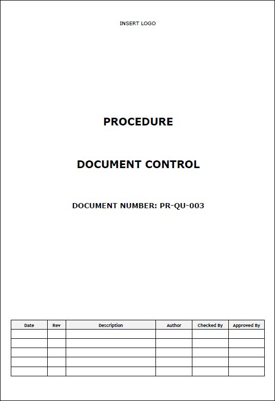Procedure – Document Control