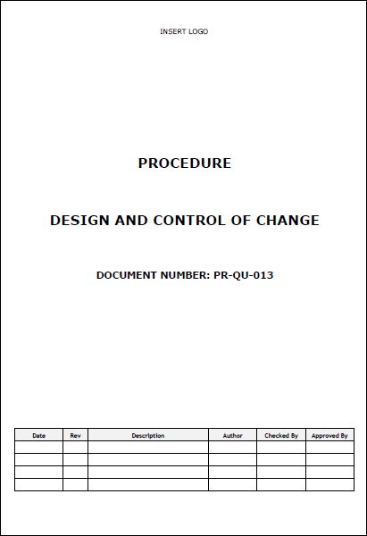 Procedure – Design Control