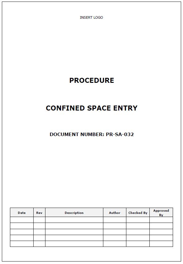 Procedure – Confined Space Entry